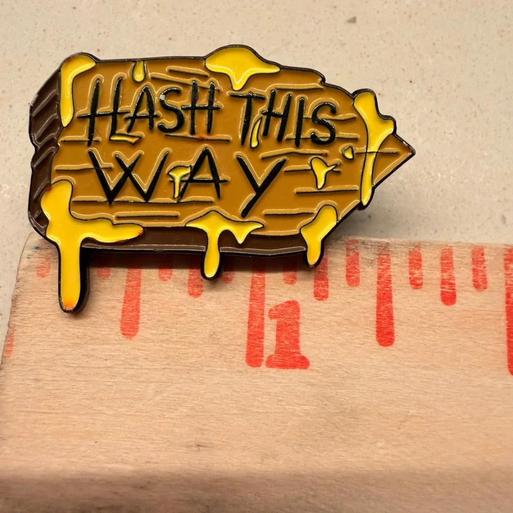 Hash This Way Enamel Pin 710 Rosin Dabs Concentrate Yellow Brown Hat Pin EDM